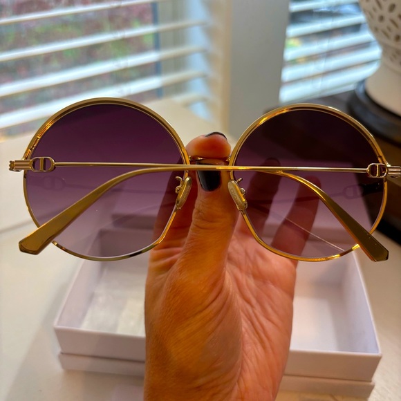 Christian Dior Sunglass EVERDIOR Gold Frame Gradient Bordeaux Lenses - Picture 8 of 11